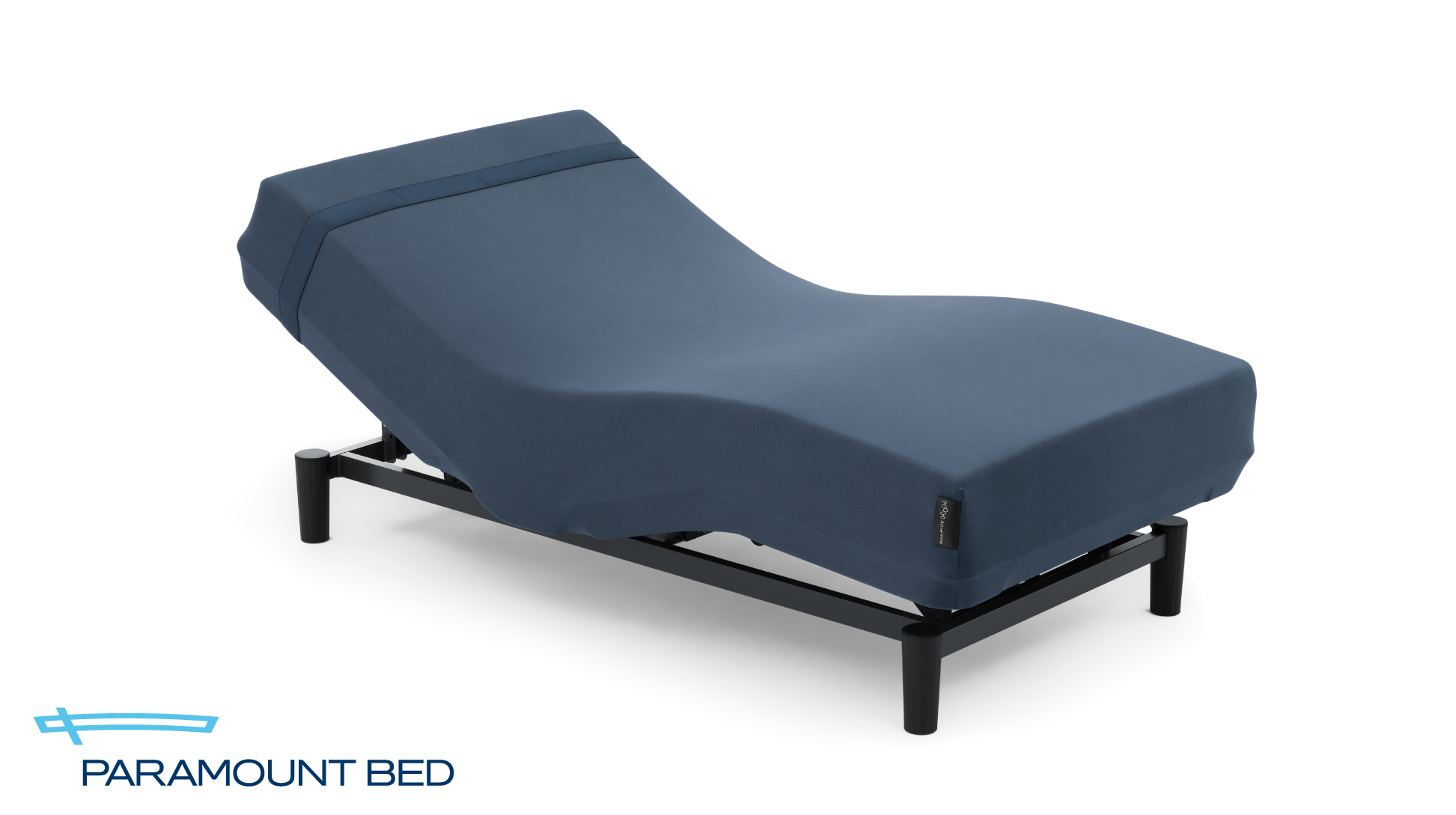 パラマウントベッド｜電動リクライニングベッドセット｜Active Sleep BED (ANALYZERセット / コットンスムースニット) ナイトブルー色 シングル