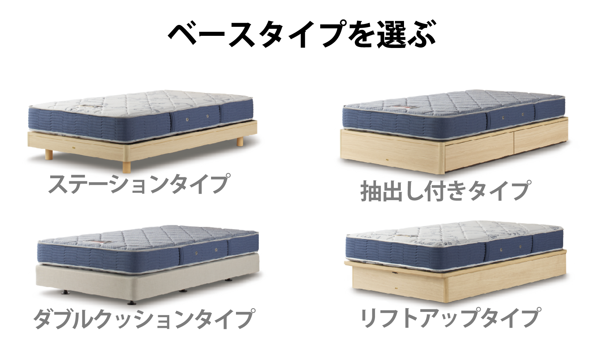 シモンズ｜ボックスⅡ 深型リフト ミディアム色 SR2130066 セミダブル